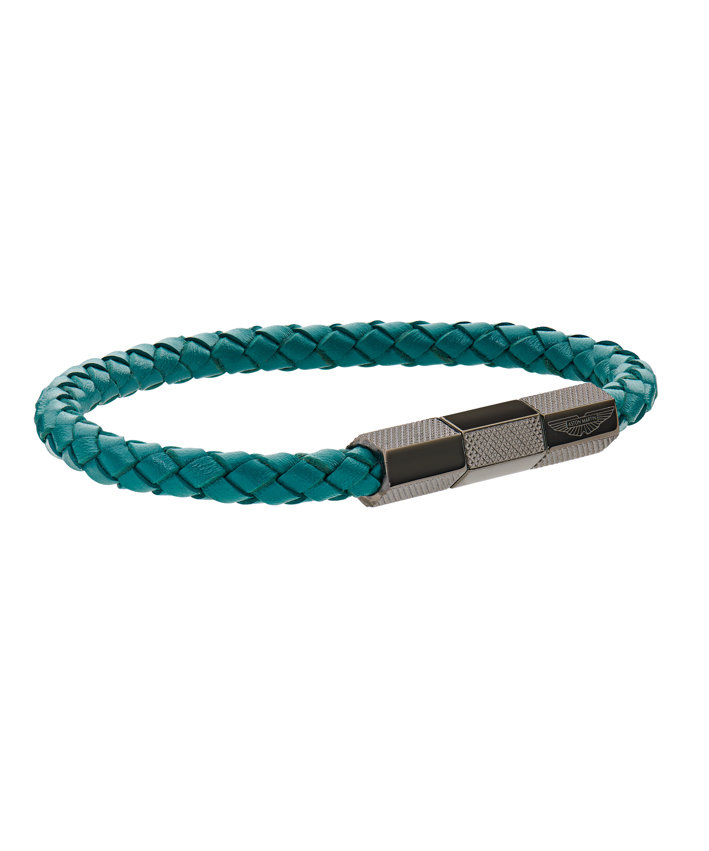 TKS Gun and Podium Green Braided Leather Bracelet