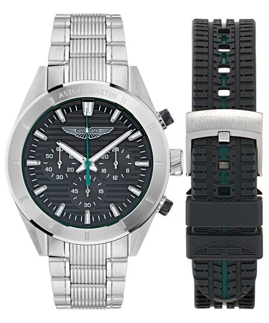 BST Black Steel Bracelet and Black Silicone Strap Box Set