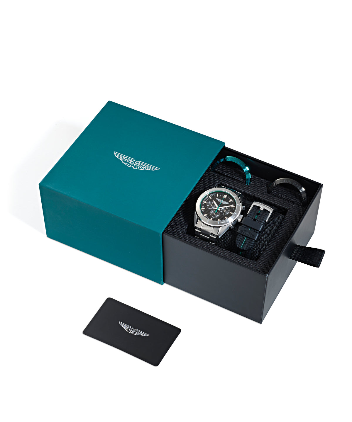 BST Black Steel Bracelet and Black Silicone Strap Box Set