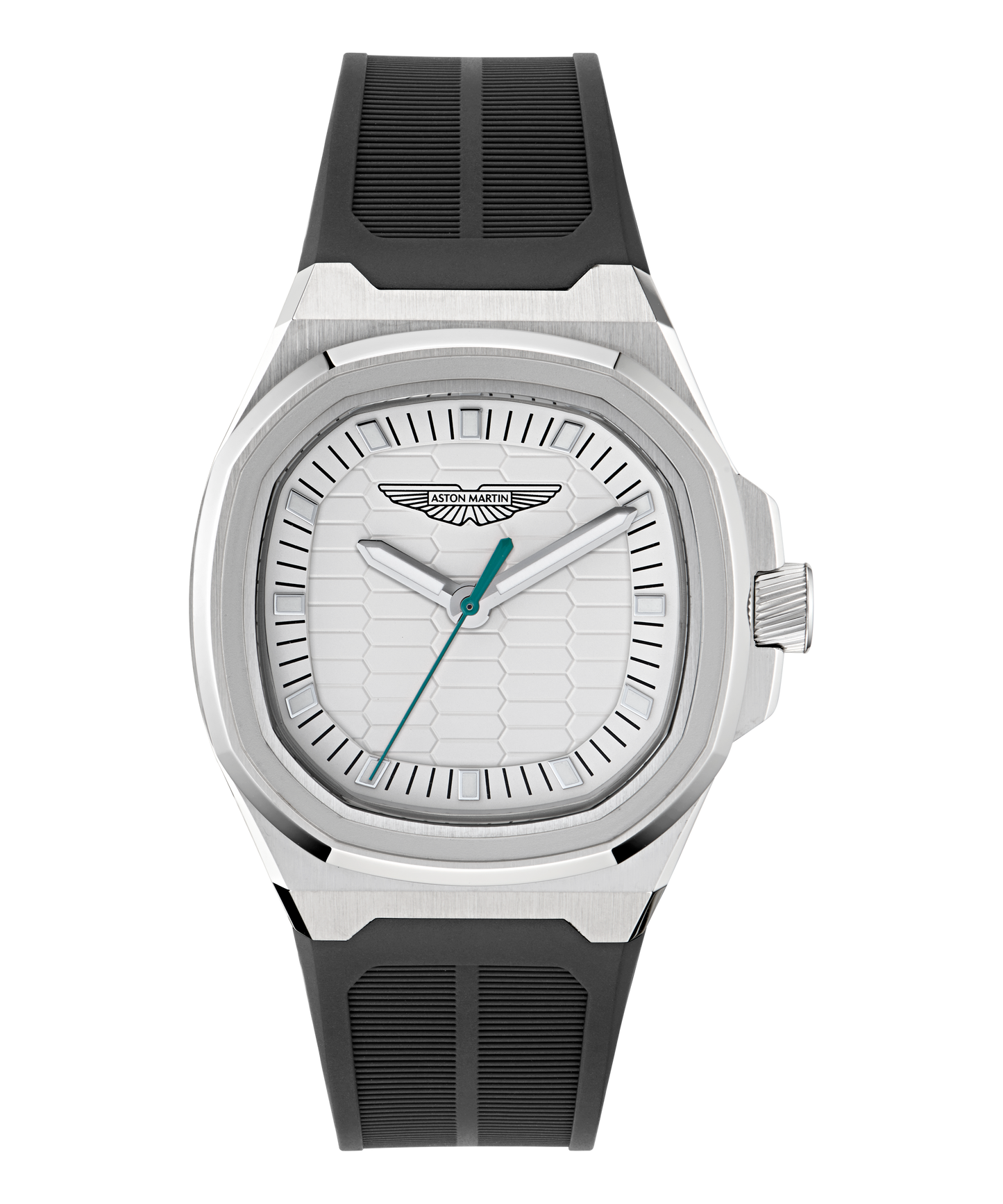 GPQ Stainless Steel Black Silicone Watch