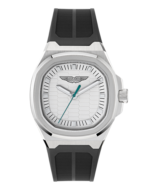 GPQ Stainless Steel Black Silicone Watch
