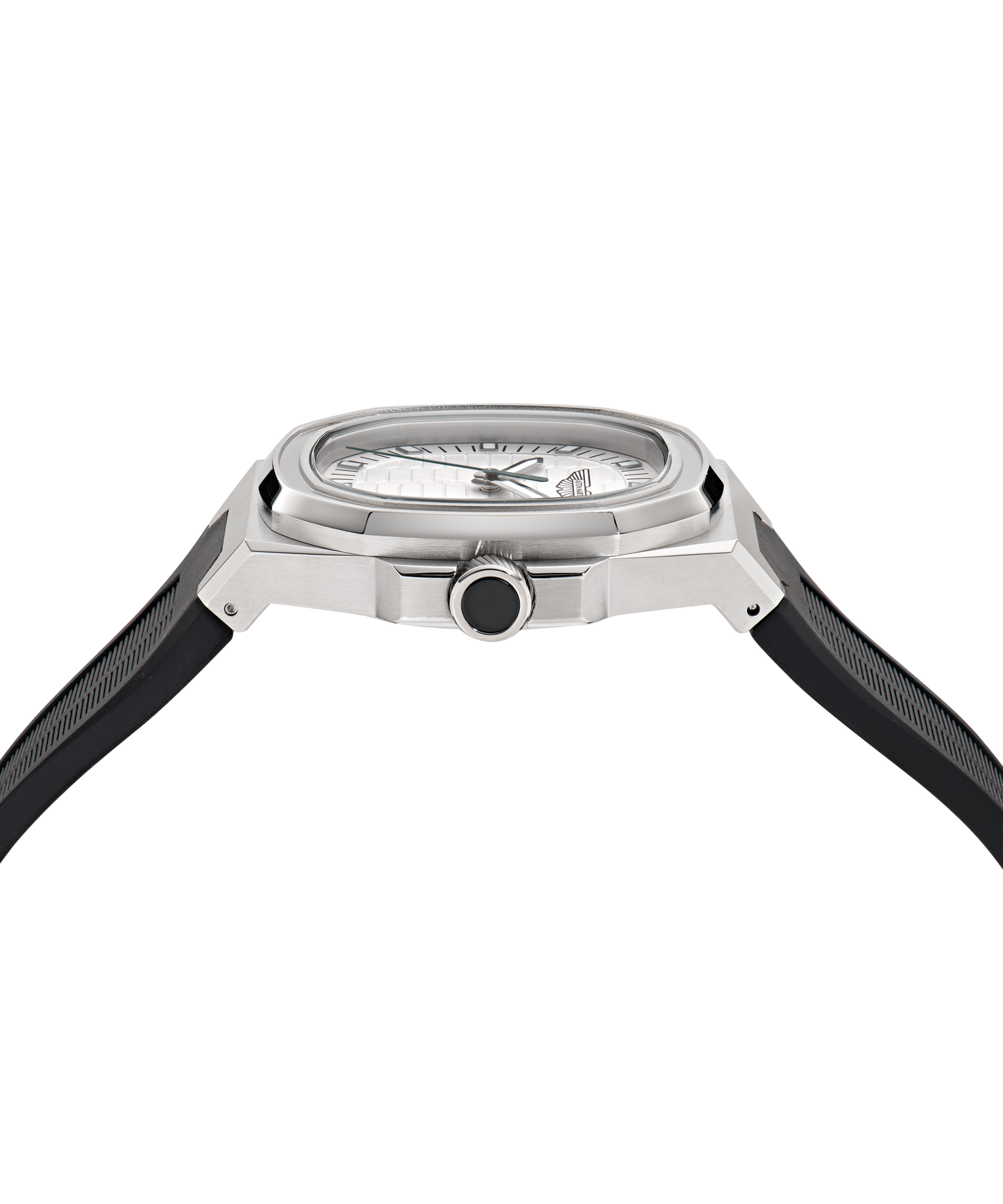 GPQ Stainless Steel Black Silicone Watch