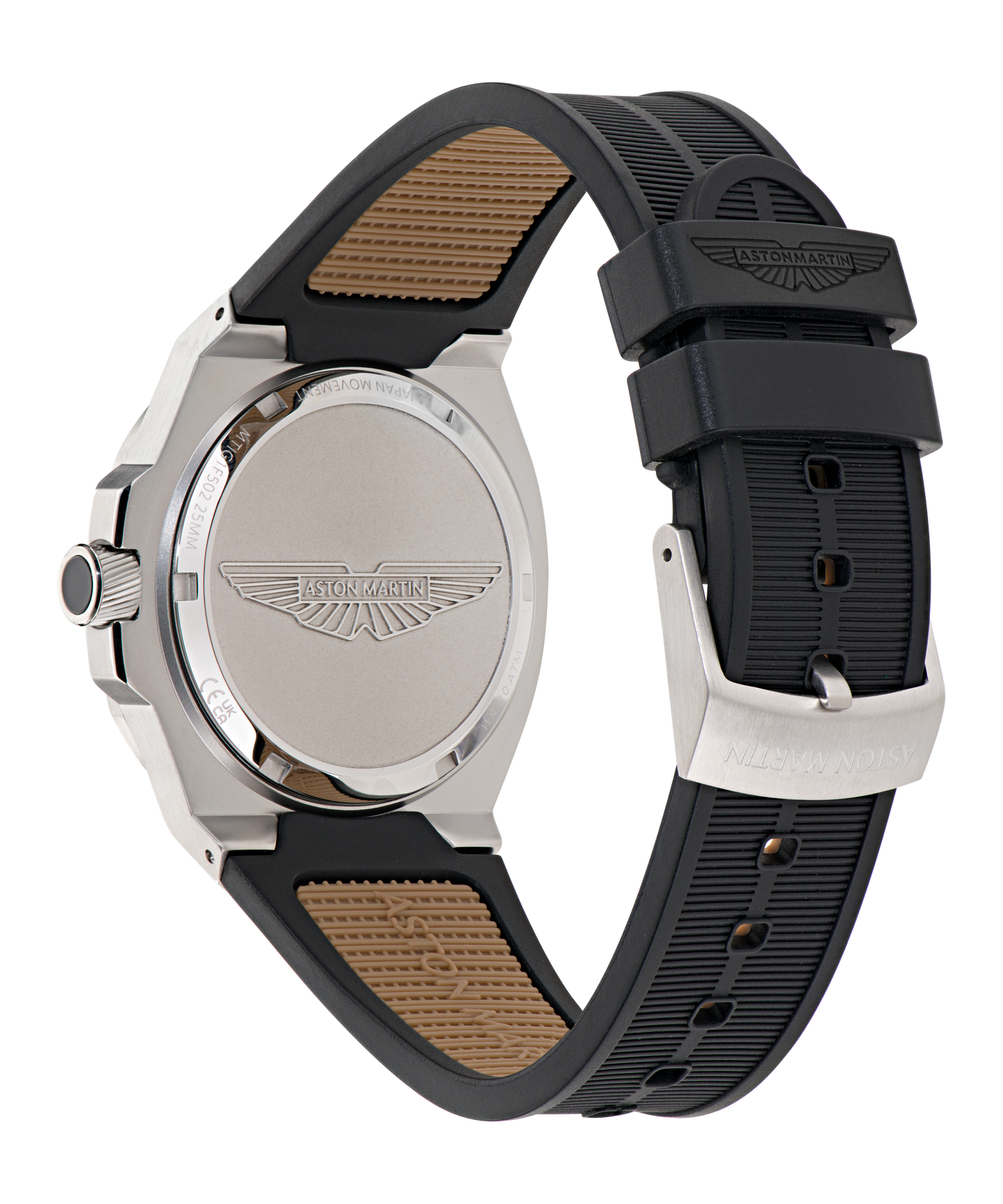 GPQ Stainless Steel Black Silicone Watch