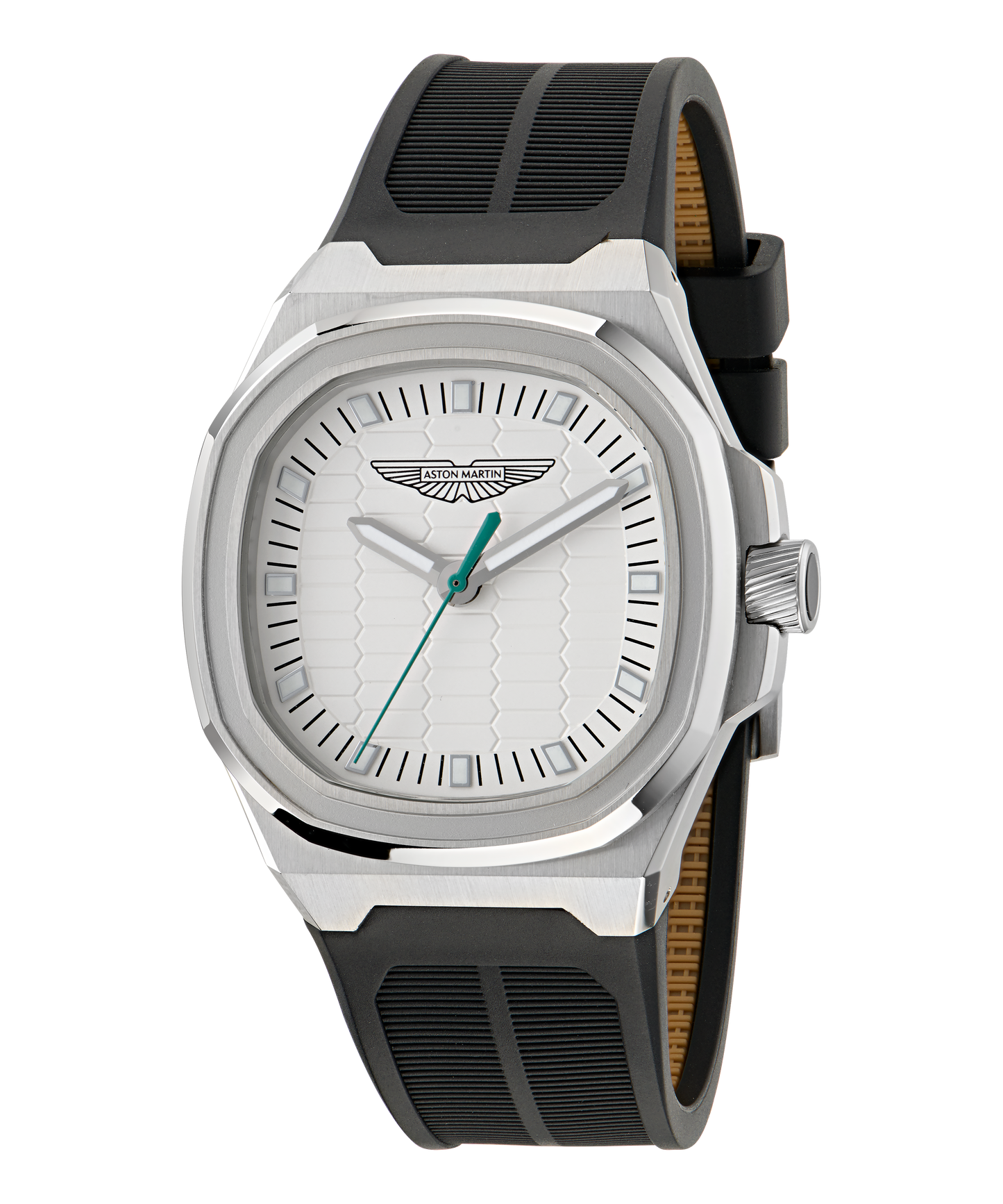 GPQ Stainless Steel Black Silicone Watch