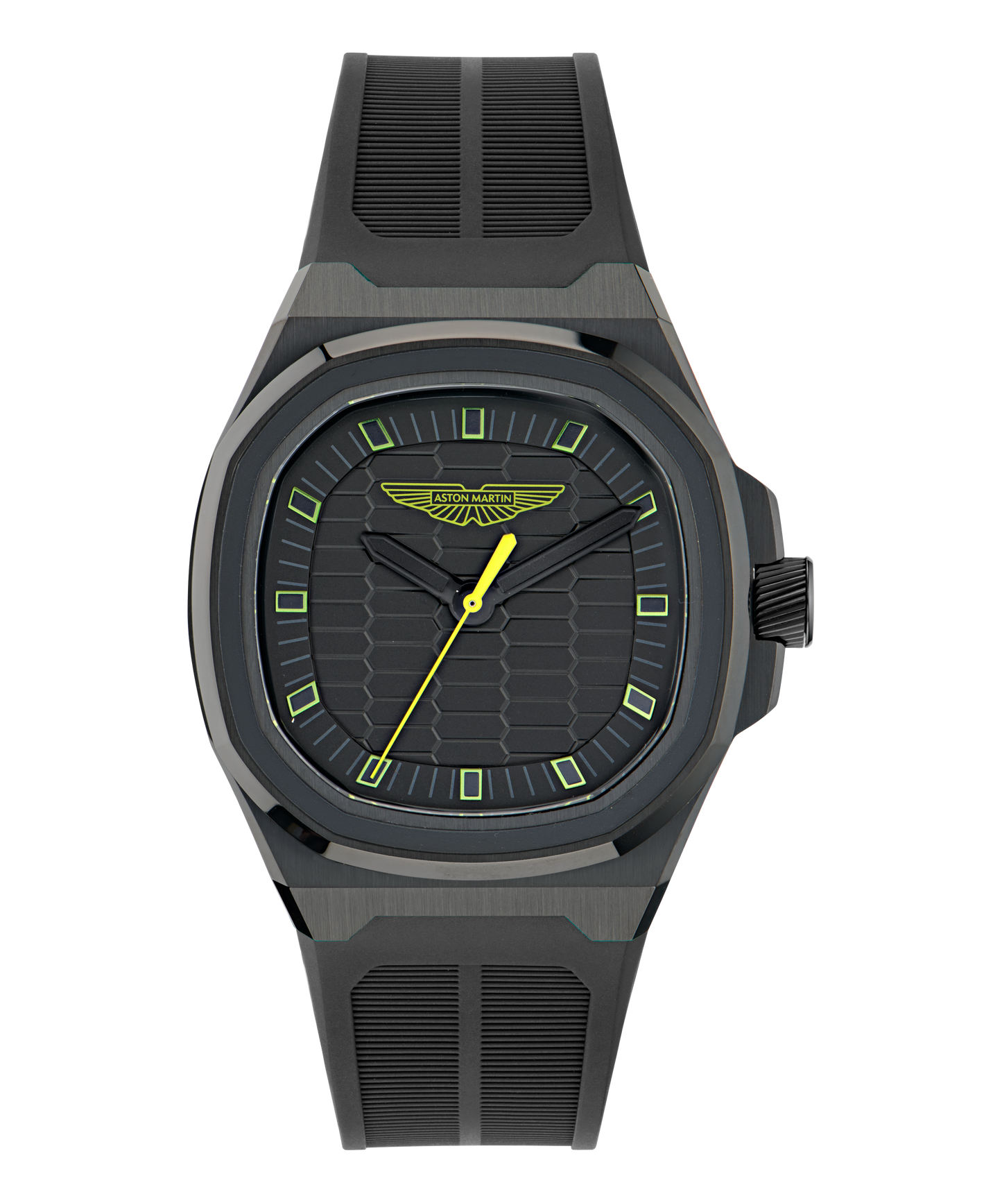 GPQ Black Stainless Steel Black Silicone Watch