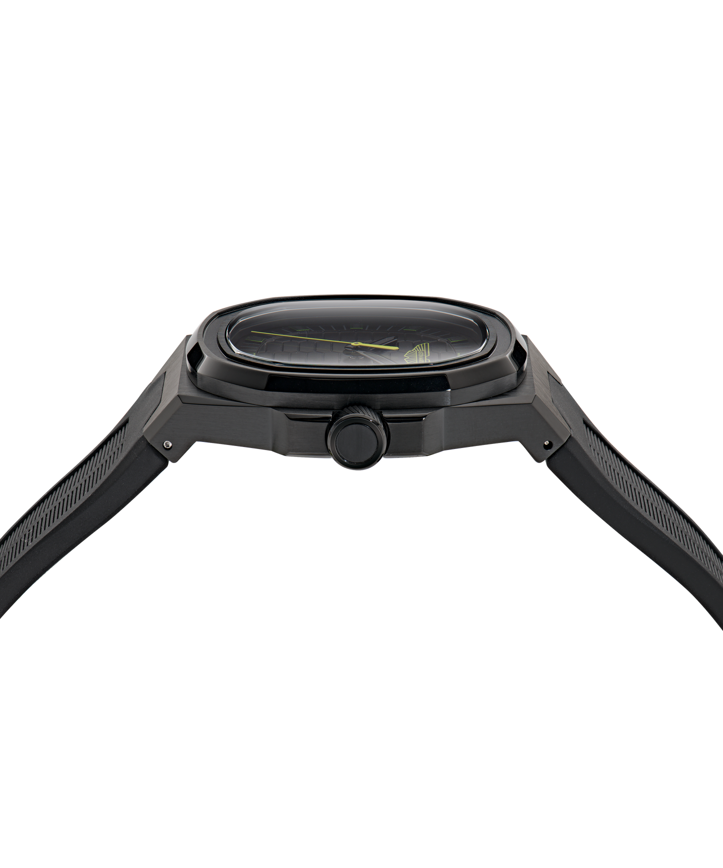 GPQ Black Stainless Steel Black Silicone Watch