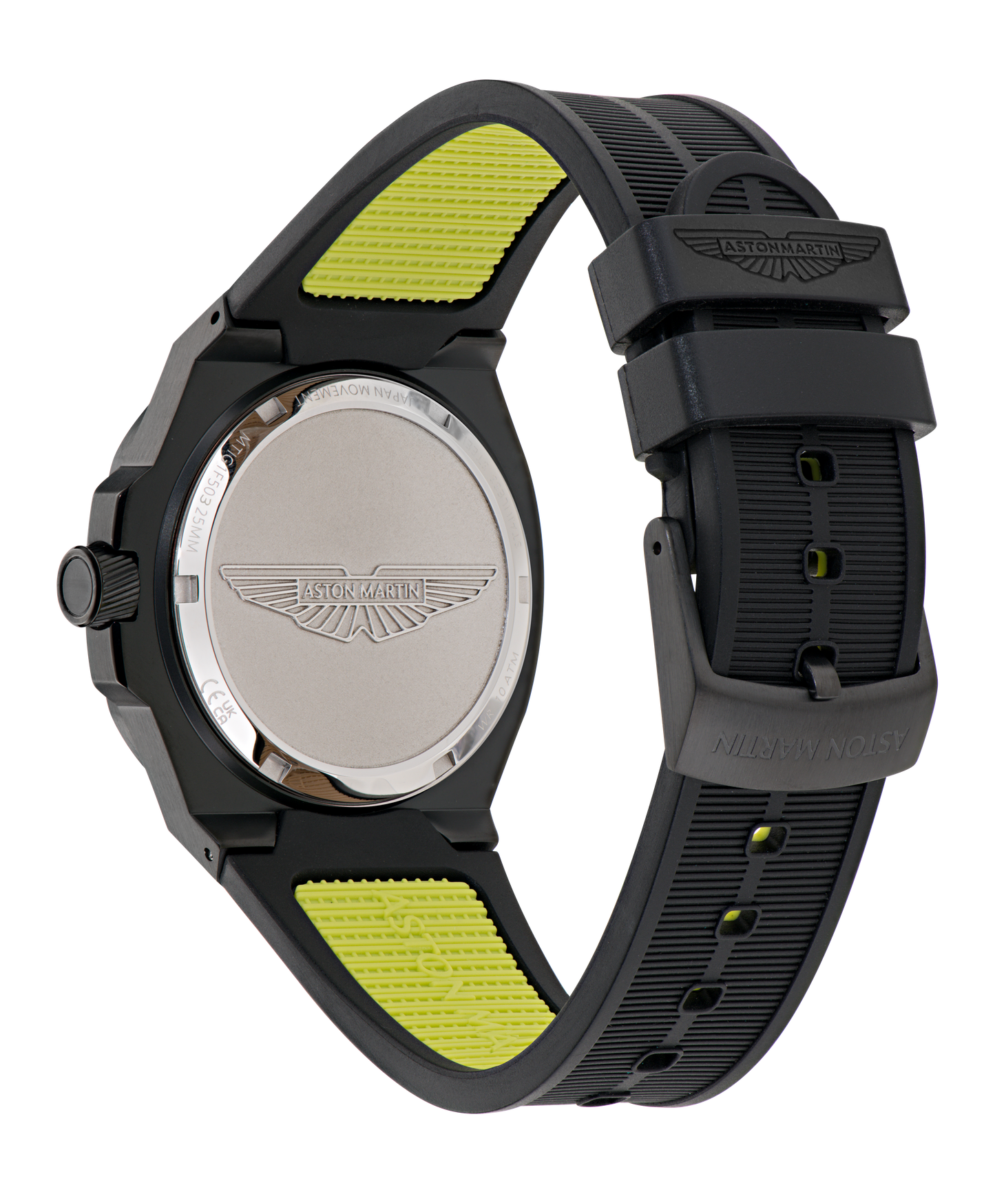 GPQ Black Stainless Steel Black Silicone Watch