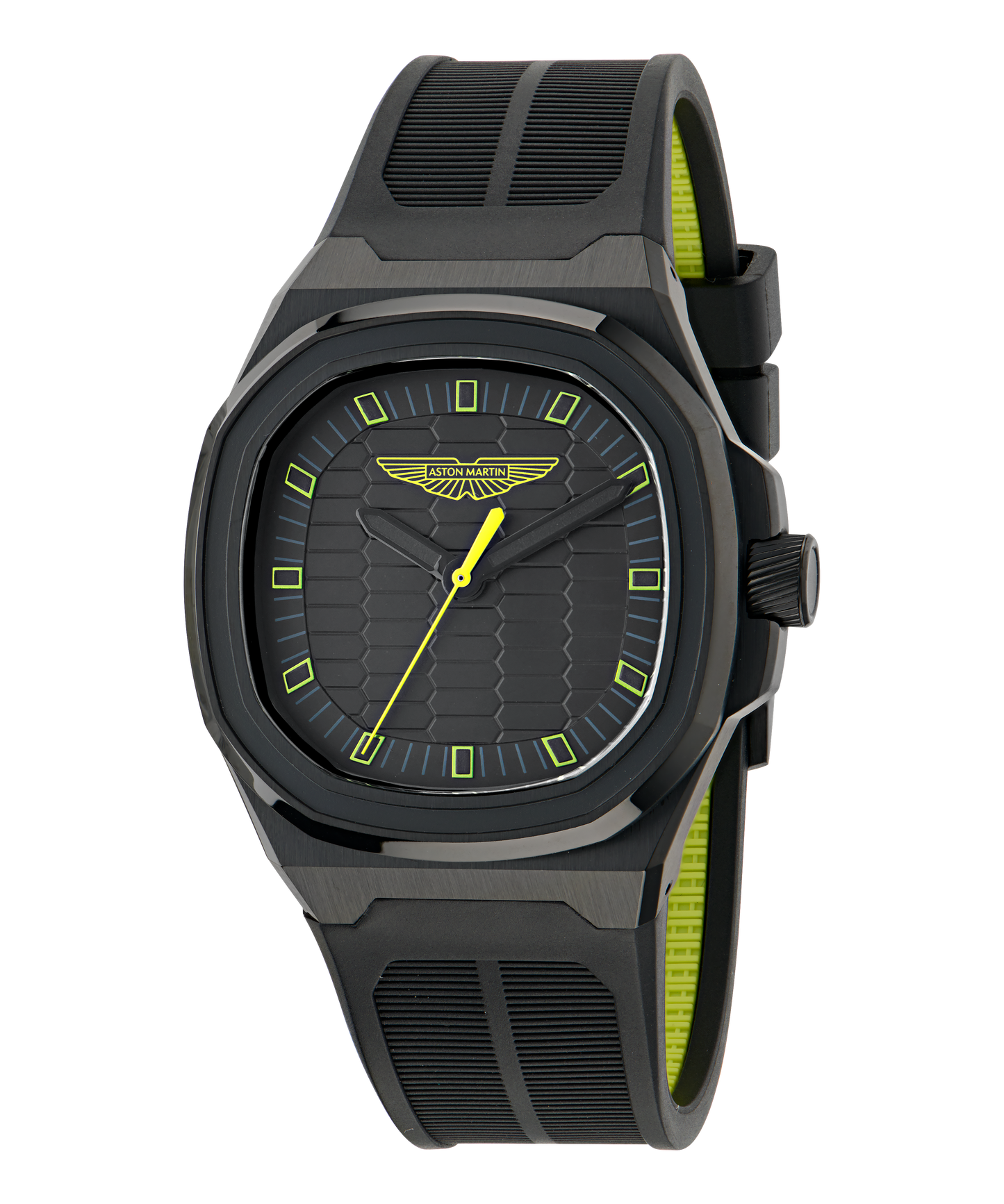 GPQ Black Stainless Steel Black Silicone Watch