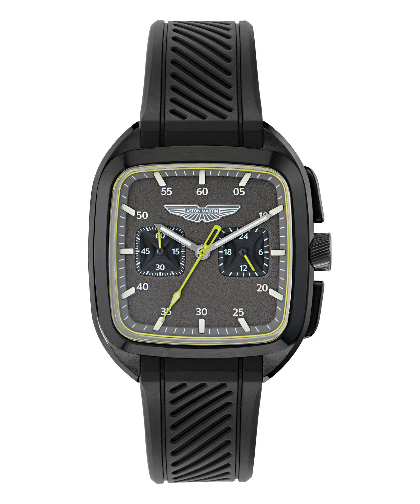 ULT IP Black Silicone Strap Watch