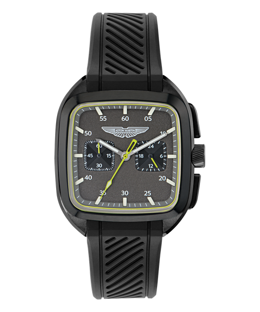 ULT IP Black Silicone Strap Watch