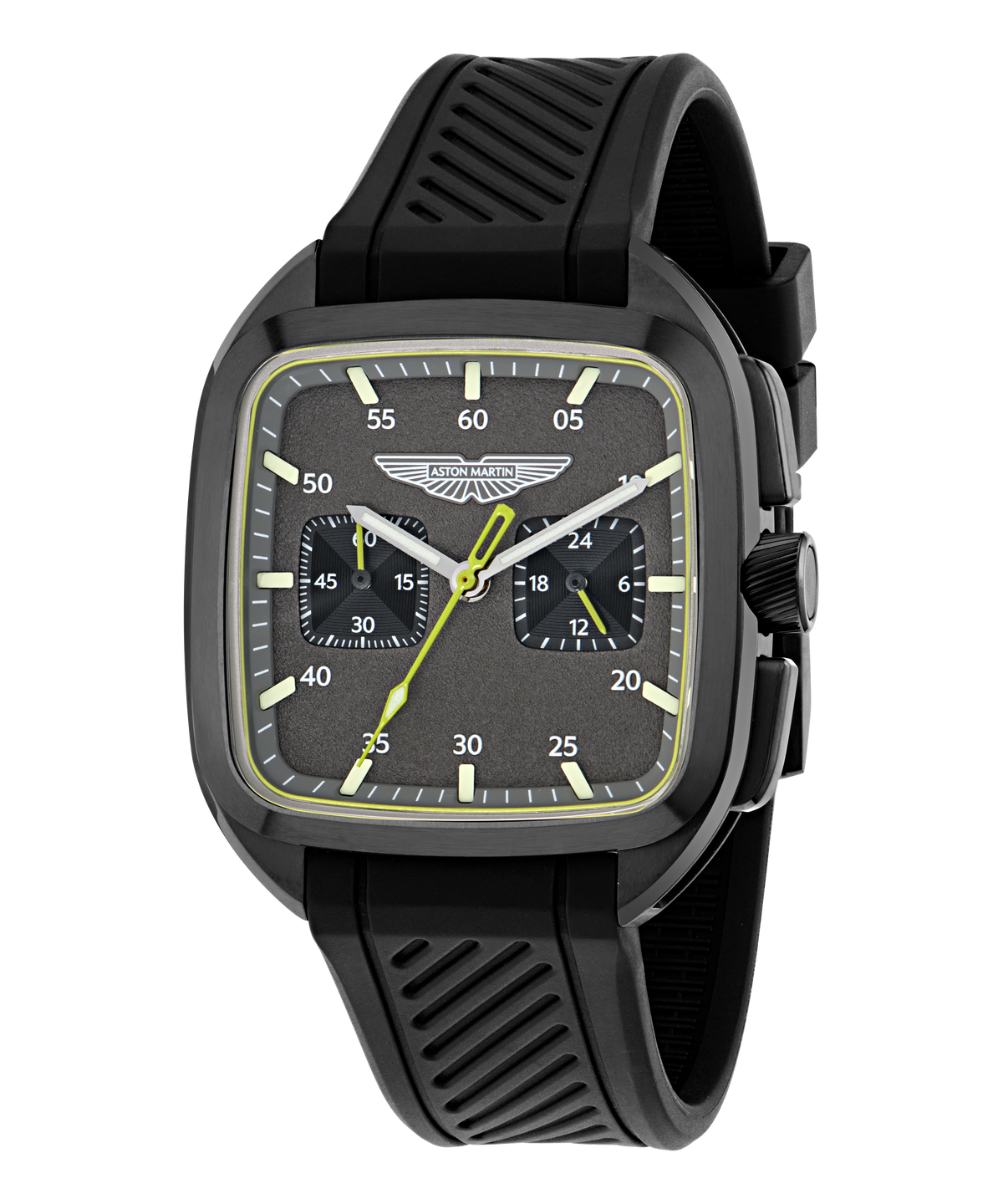 ULT IP Black Silicone Strap Watch