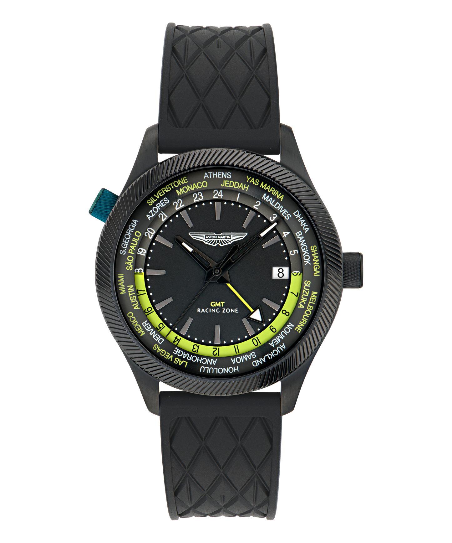 GRZ IP Black Stainless Steel Black Silicone Watch