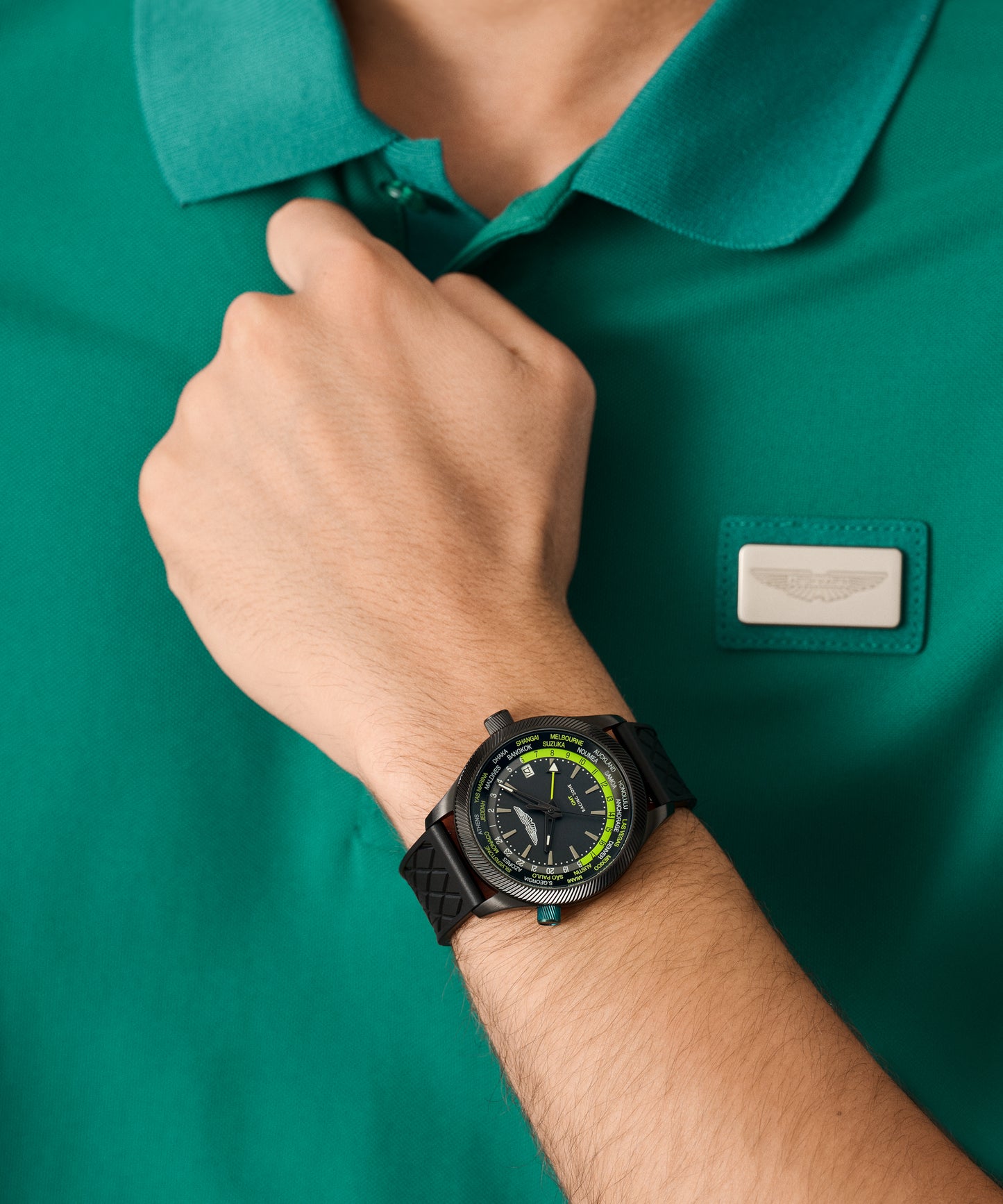GRZ IP Black Stainless Steel Black Silicone Watch