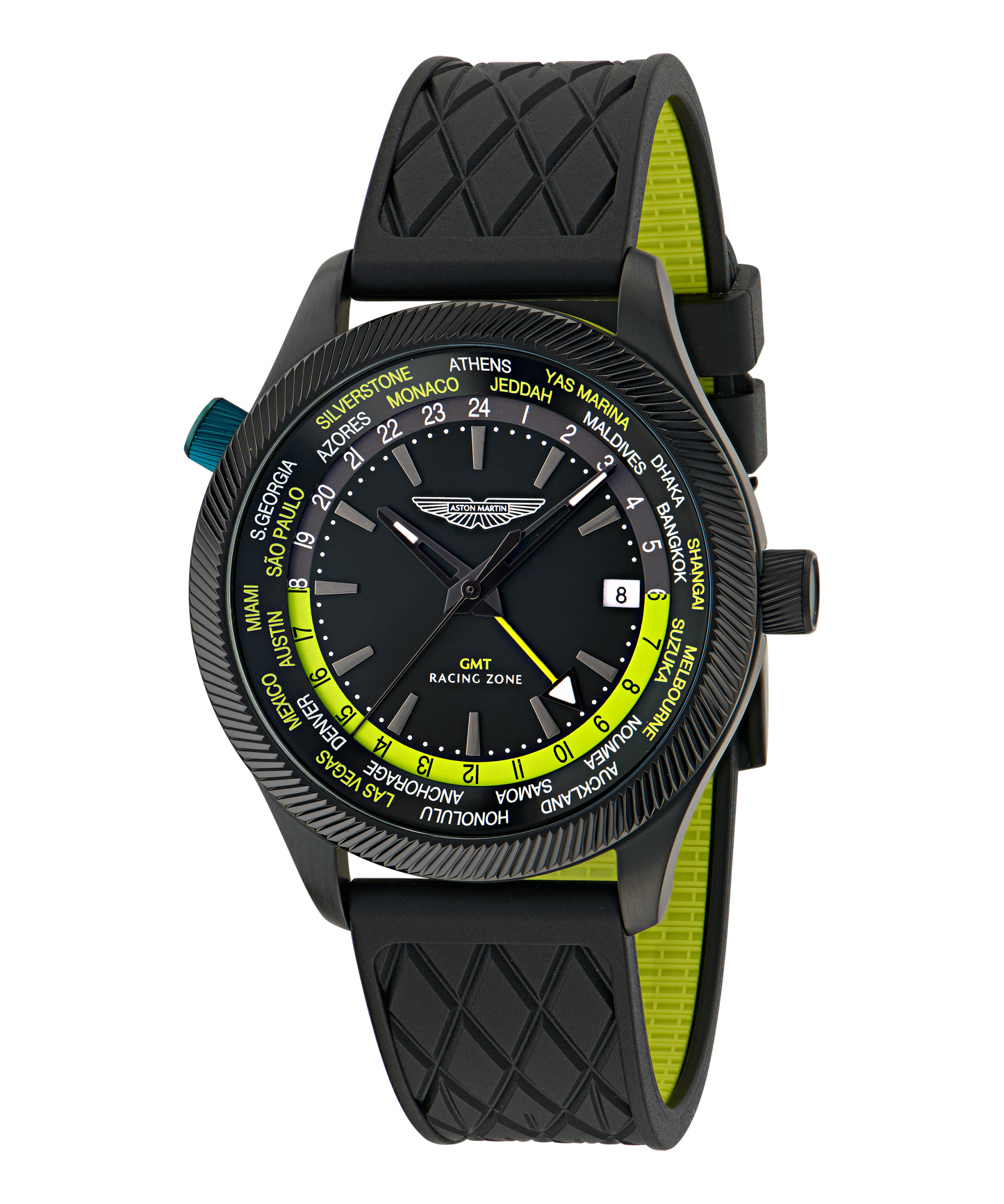 GRZ IP Black Stainless Steel Black Silicone Watch