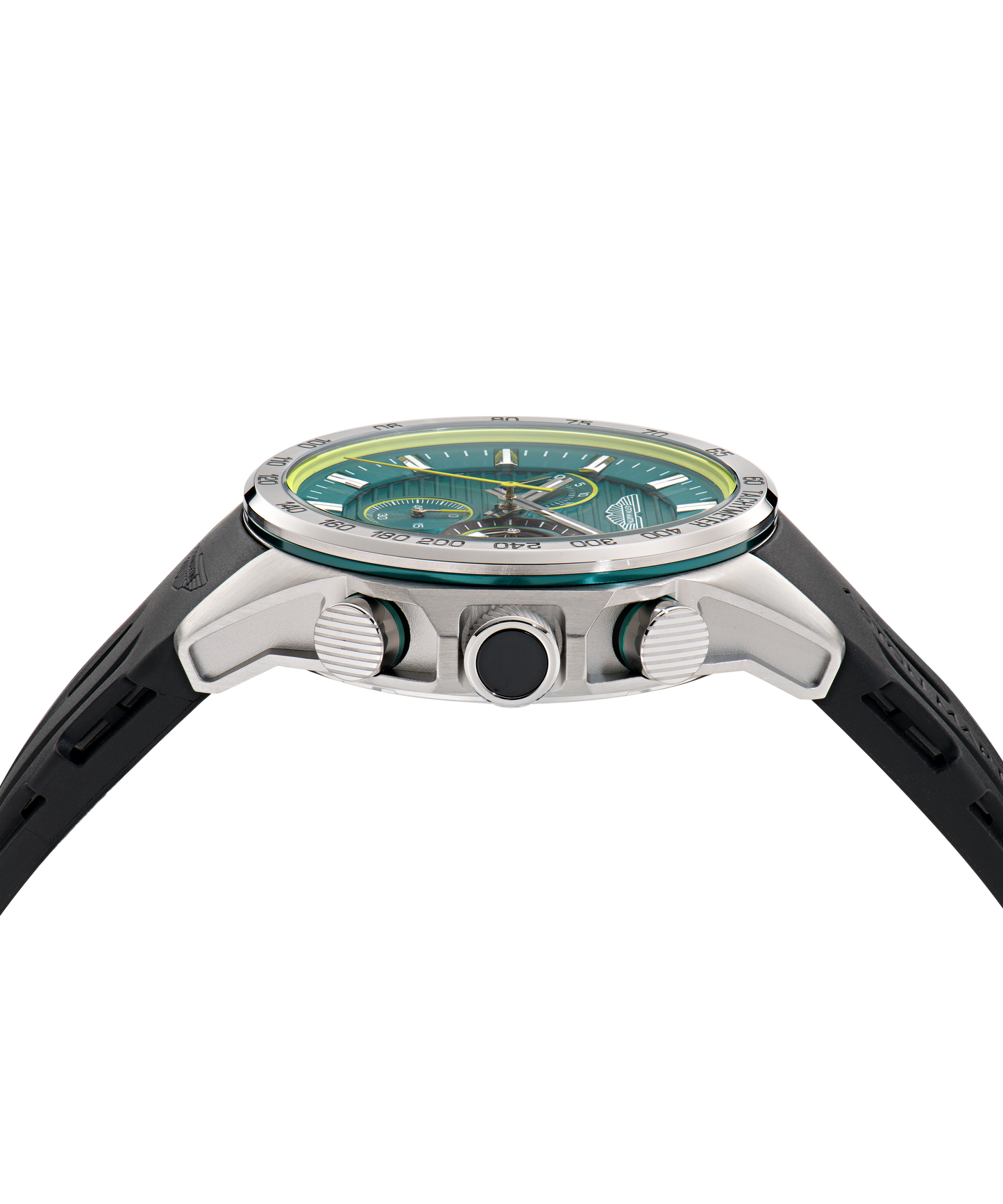 HDL Podium Green Black Silicone Strap Watch