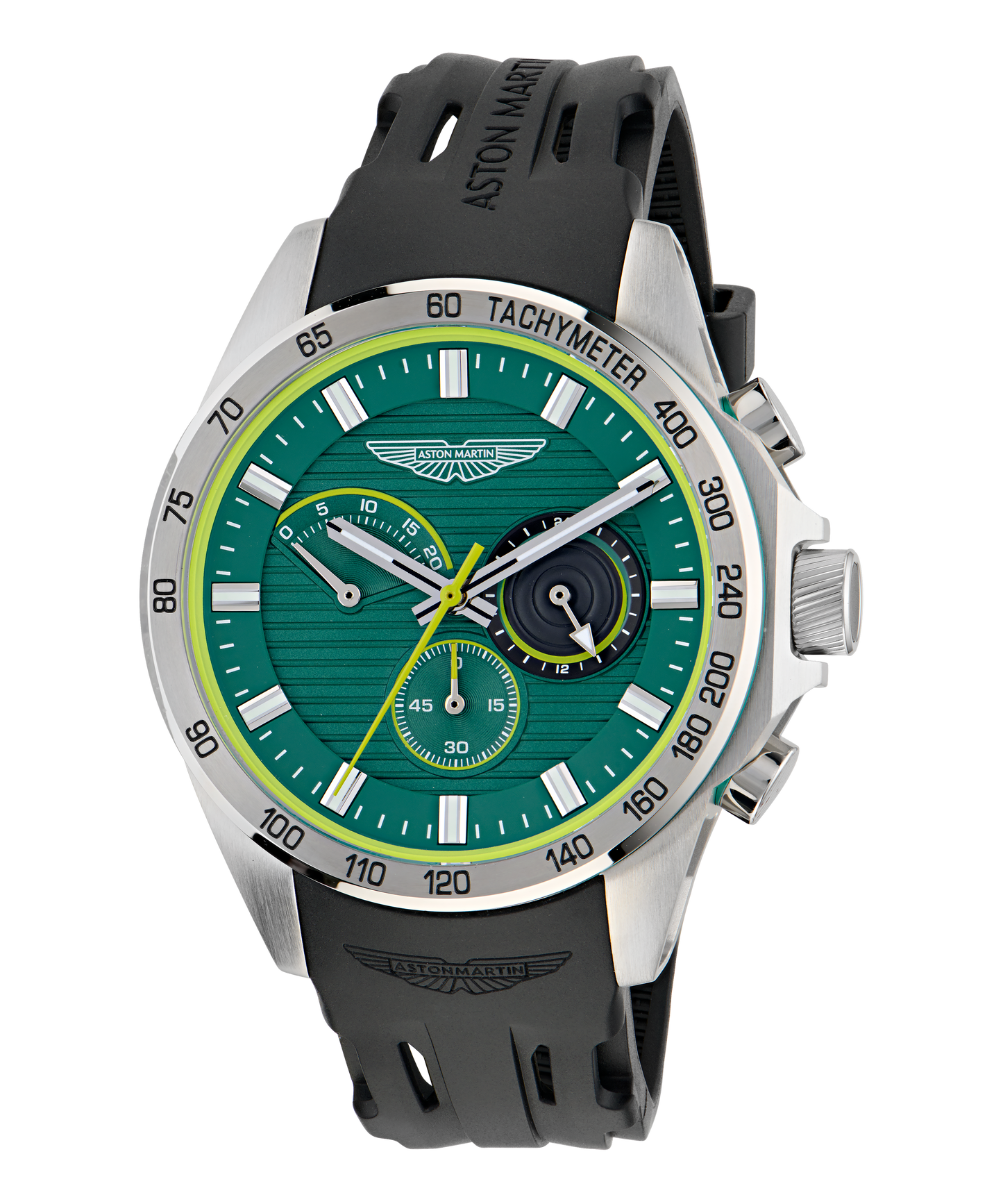 HDL Podium Green Black Silicone Strap Watch