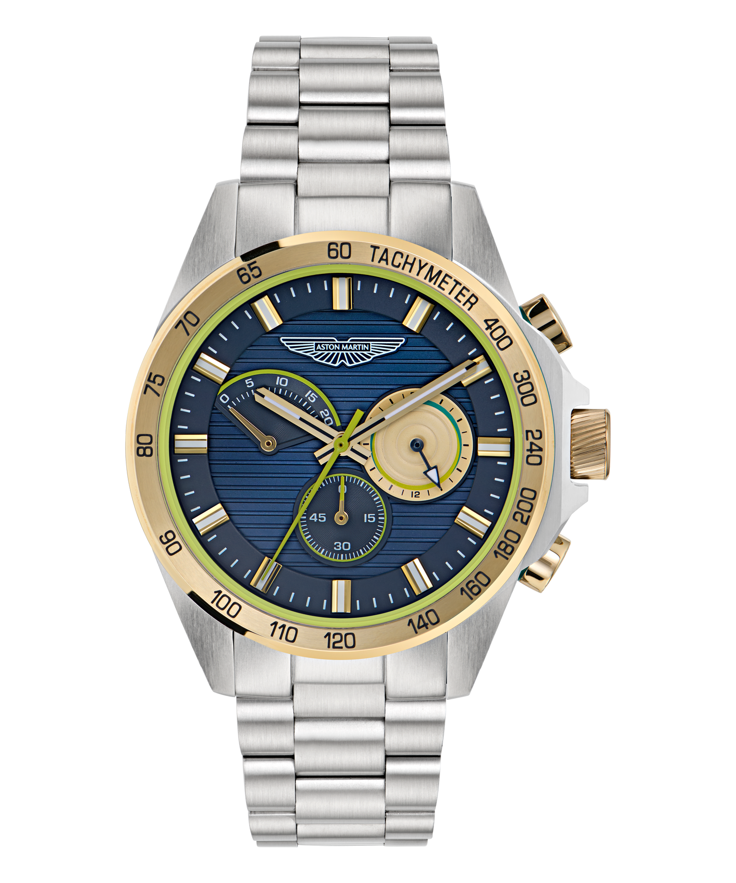 HDL Two Tone Blue Dial Stainless Steel Bracelet Watch