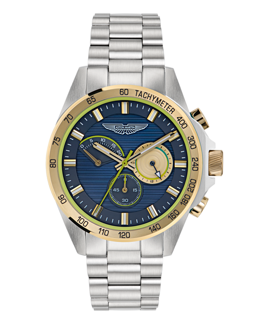 HDL Two Tone Blue Dial Stainless Steel Bracelet Watch