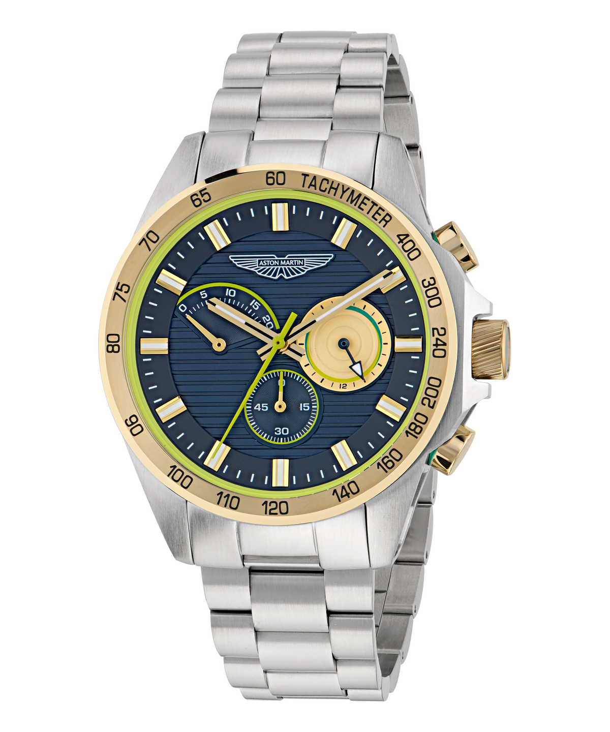 HDL Two Tone Blue Dial Stainless Steel Bracelet Watch