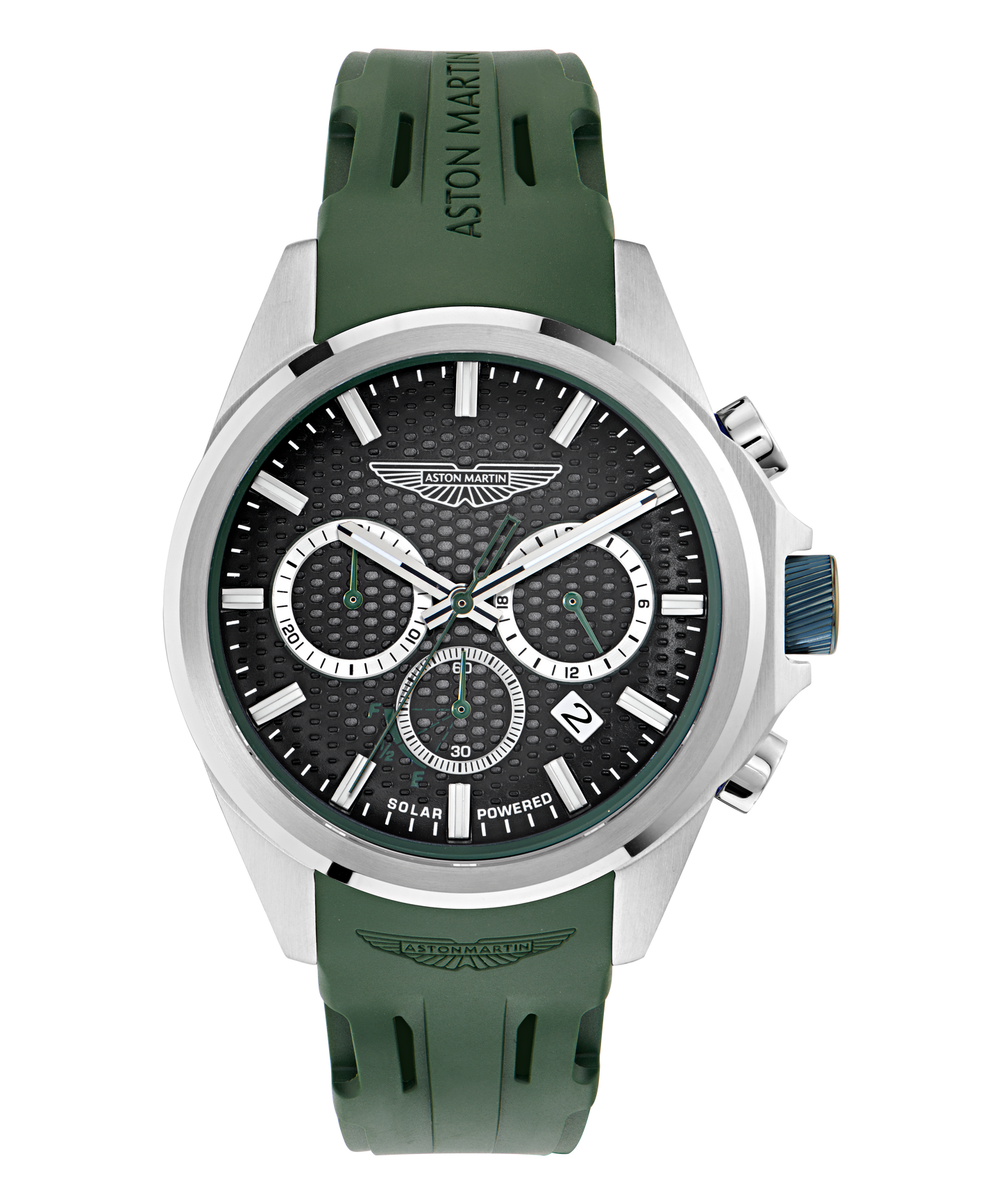 HLC Chronograph Solar Bertelli Green Silicone Strap Watch