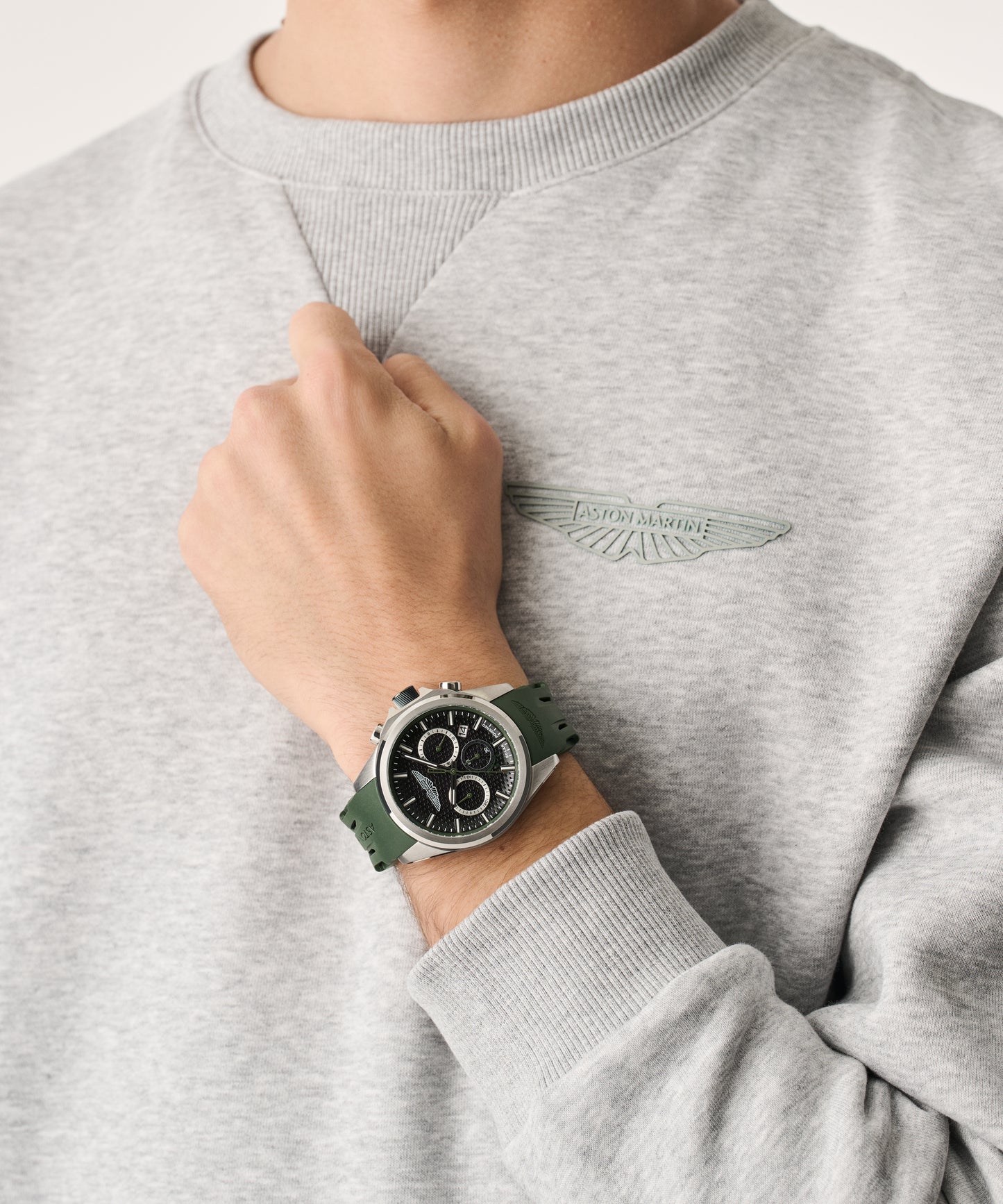 HLC Chronograph Solar Bertelli Green Silicone Strap Watch