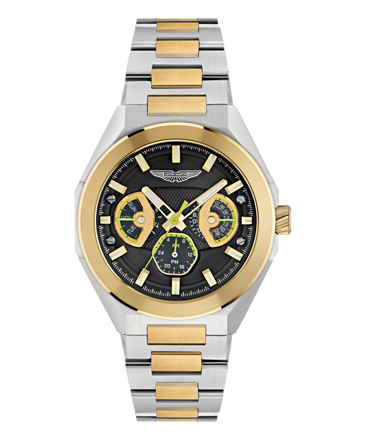 TKS Black Two Tone Steel Bracelet Watch