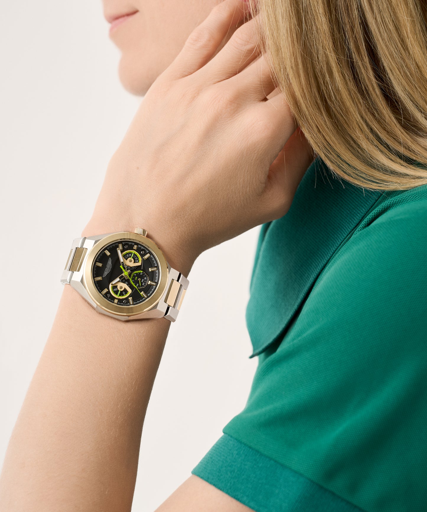 TKS Black Two Tone Steel Bracelet Watch