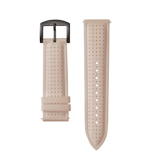 Raglan Band Beige Silicone Strap Black Buckle