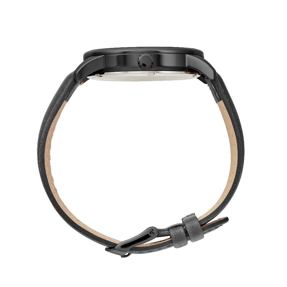 Maxum x Taylor Steele - Black Dial, Black Case & Black Leather Bracelet