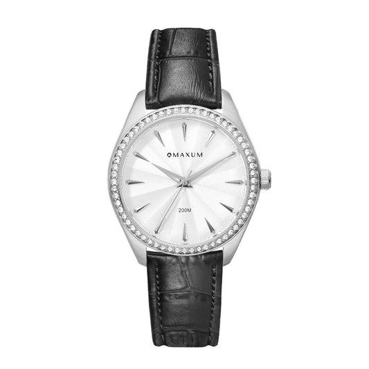 Sydney - White Dial, Silver Tone Case & Black Leather Band
