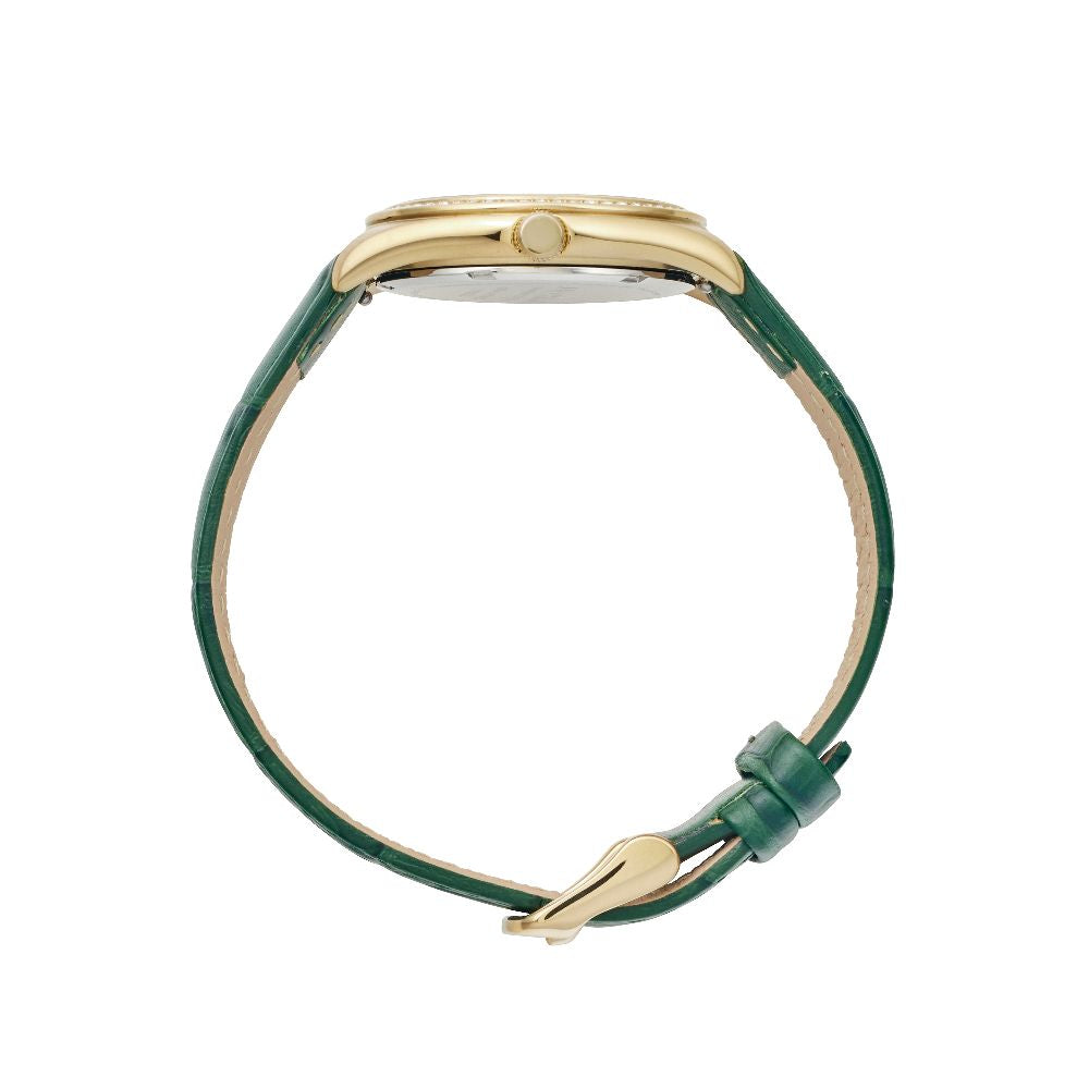 Sydney - White Dial, Gold Tone Case & Green Leather Band
