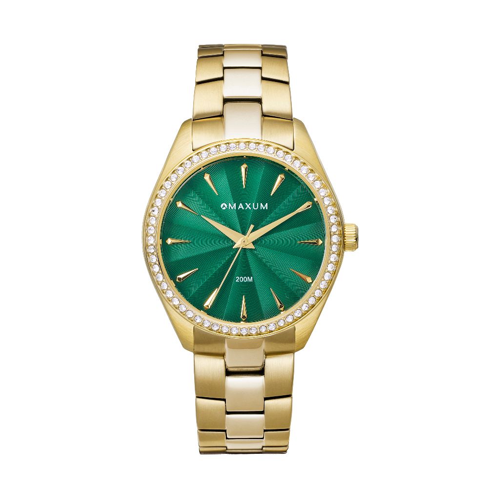 Sydney -  Green Dial, Gold Tone Case & Gold Bracelet