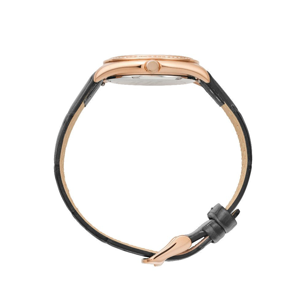 Sydney - Rose Gold Tone Dial, Rose Gold Tone Case & Black Leather Band