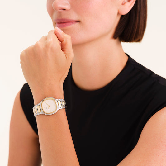 Gaia Gold Silver Duotone Bracelet Watch