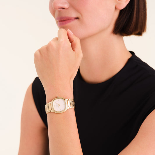 Gaia Gold-Tone Bracelet Watch