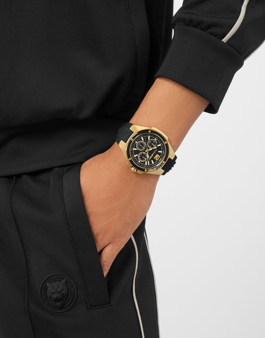 TIGERMASTER PRO Black Multifunction Dial and Silicone Strap
