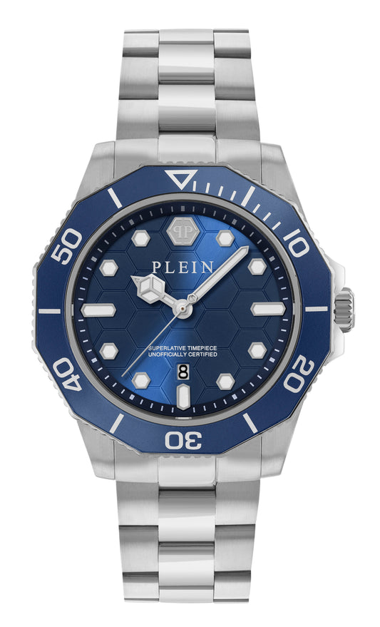 AQUASTORM 44mm Silver-Tone Analogue Watch