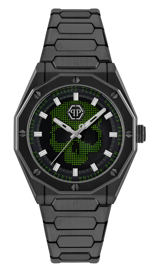 PLEIN DELUXE 44mm IP Black Tone Analogue Watch