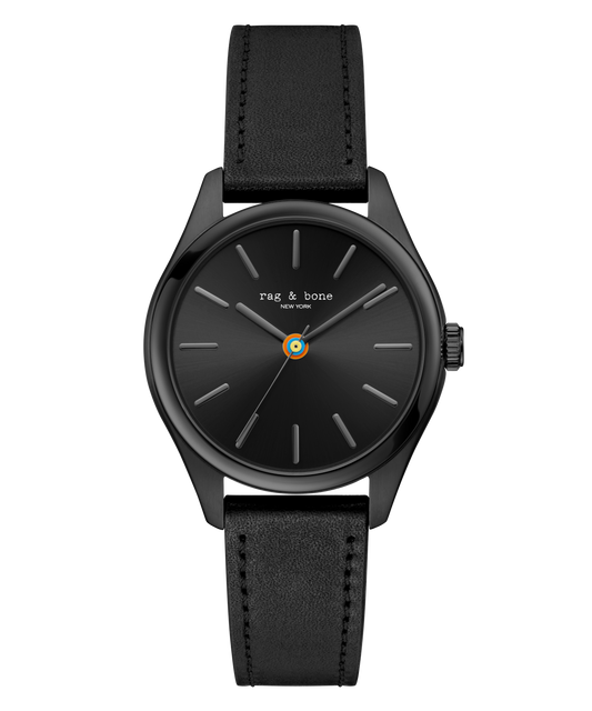 Rag & Bone Dean Black-Tone Analogue Watch