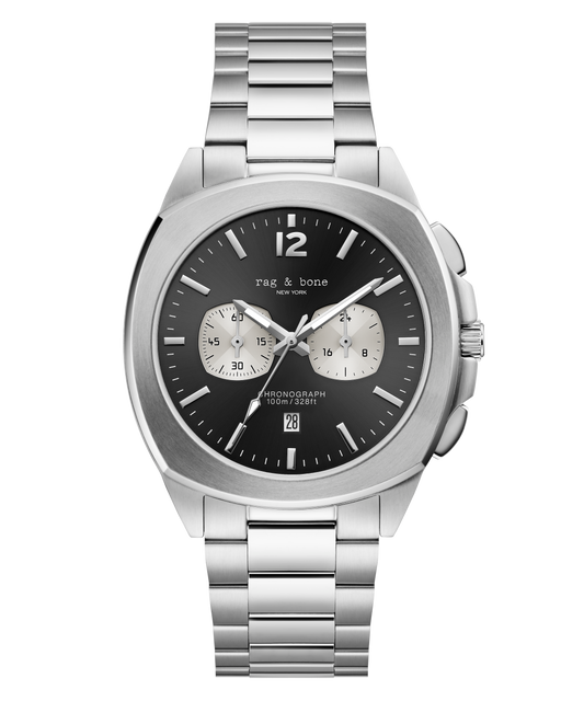 Rag & Bone Bleeker Silver-Tone Chronograph Watch