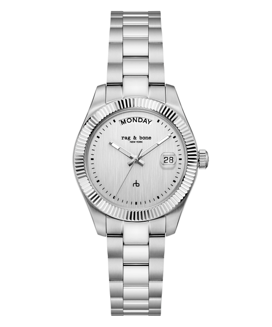 Rag & Bone Lex Silver-Tone Analogue Watch