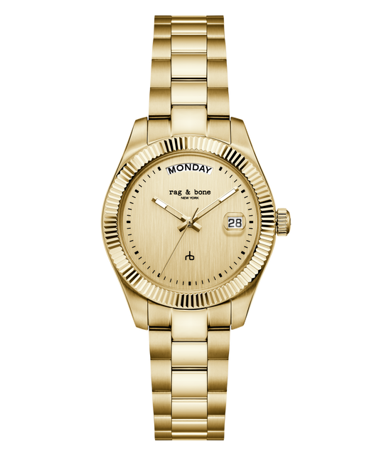 Rag & Bone Lex Gold-Tone Analogue Watch