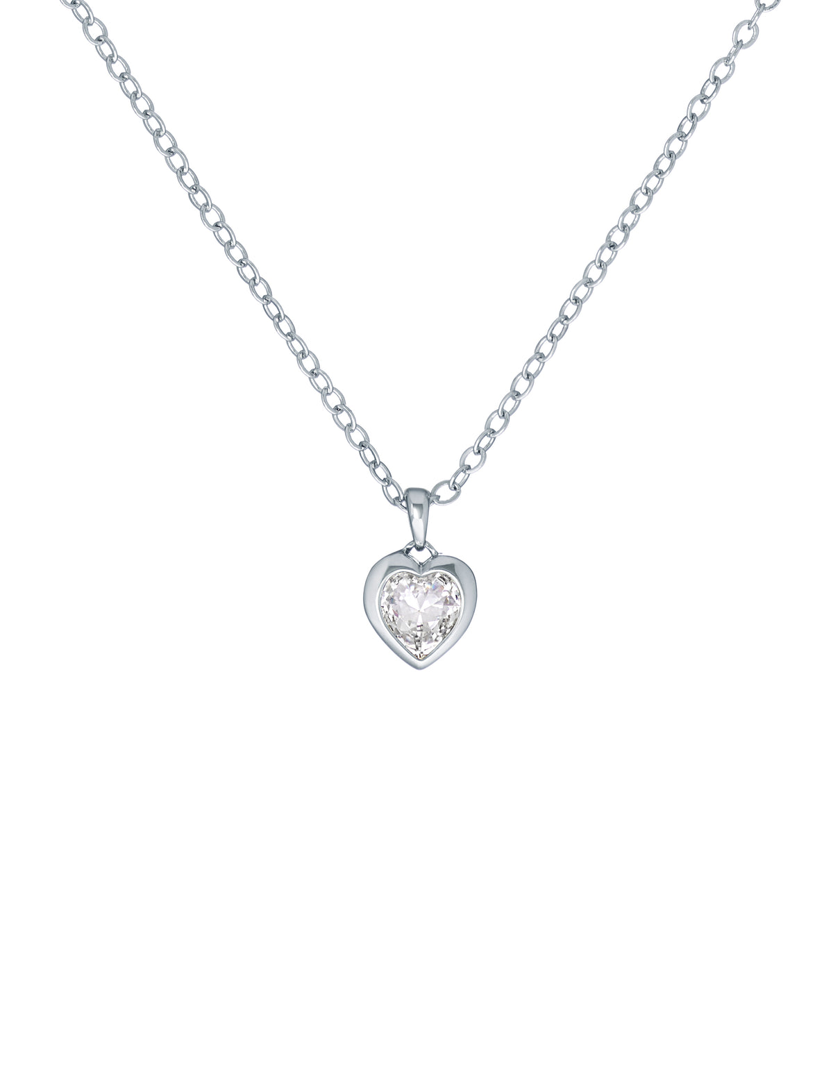 HANNELA: Crystal Heart Pendant Necklace