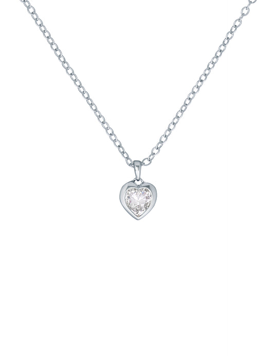 HANNELA: Crystal Heart Pendant Necklace
