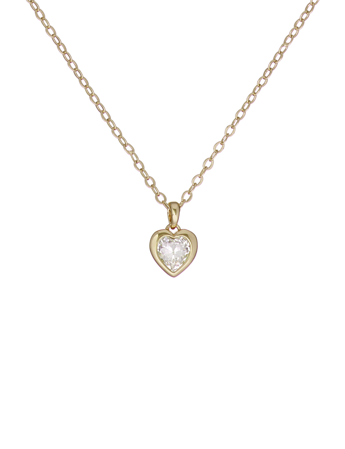 HANNELA: Crystal Heart Pendant Necklace