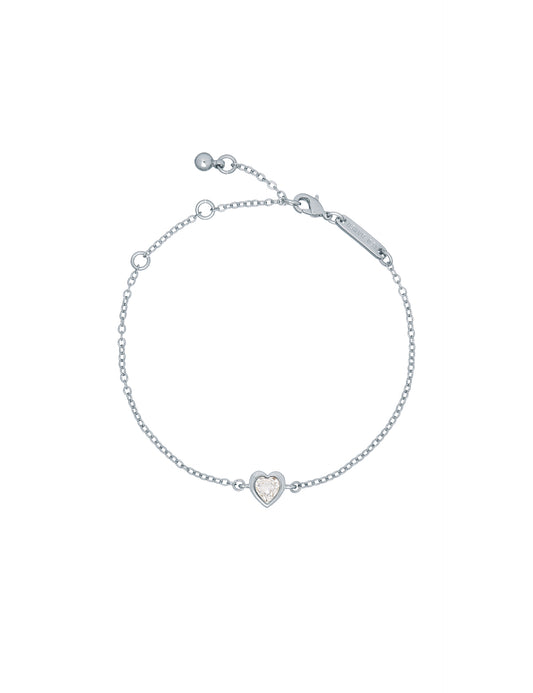 HANSAA: Crystal Heart Adjustable Bracelet