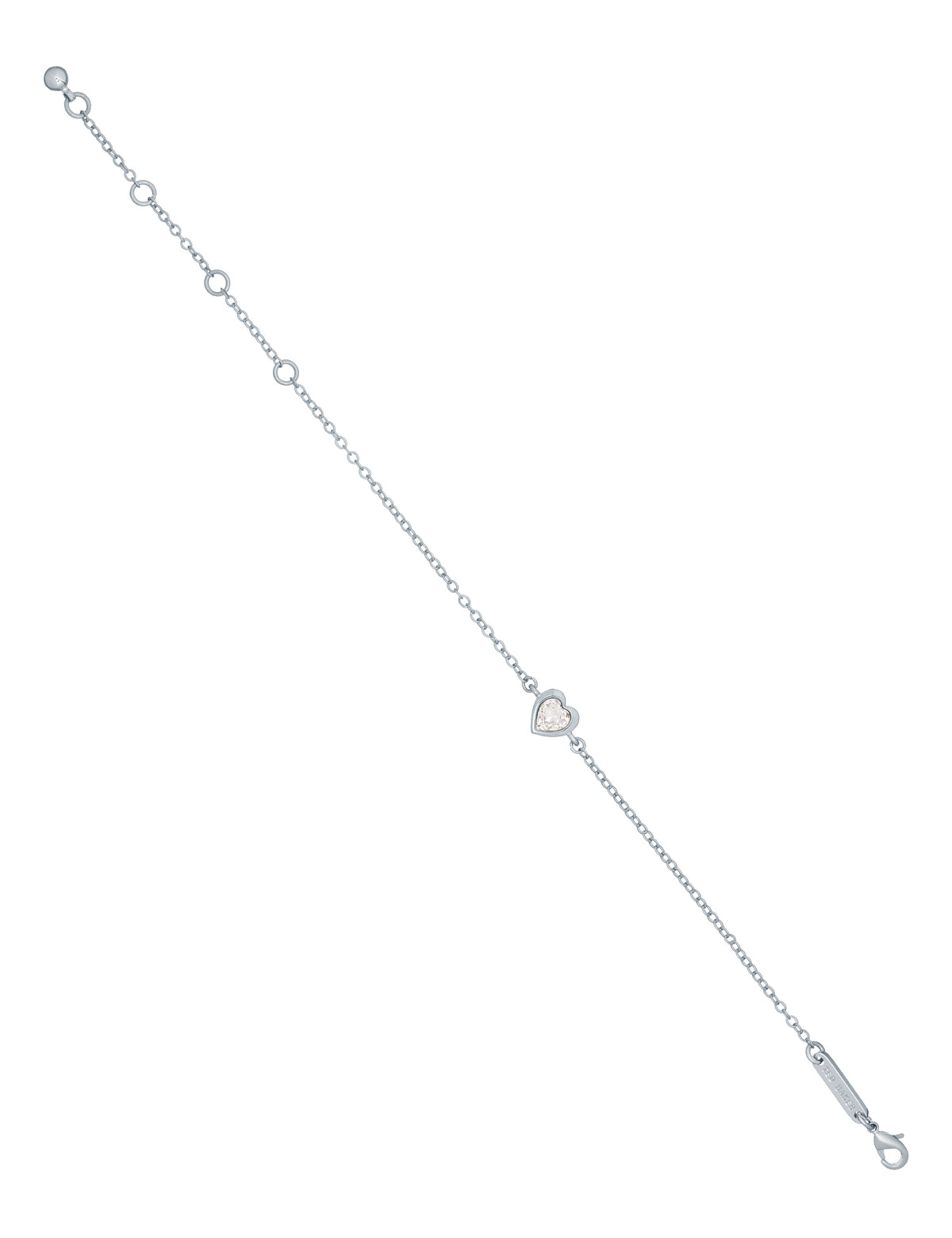 HANSAA: Crystal Heart Adjustable Bracelet