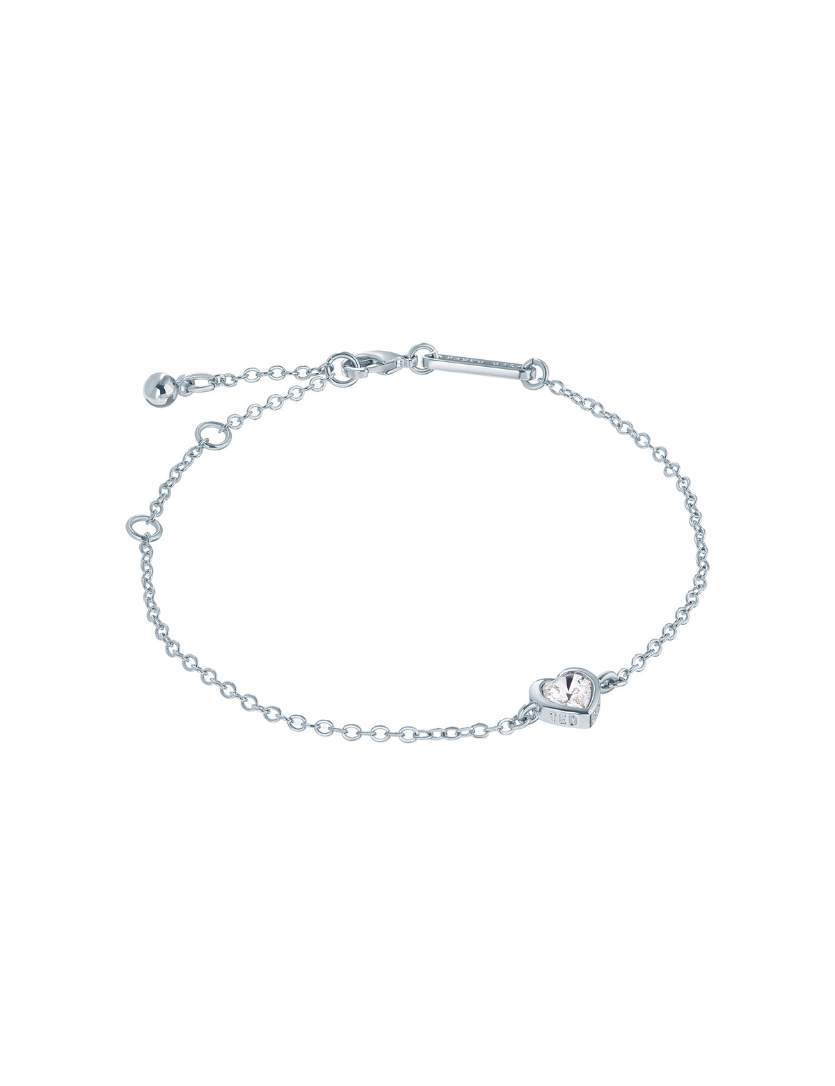 HANSAA: Crystal Heart Adjustable Bracelet