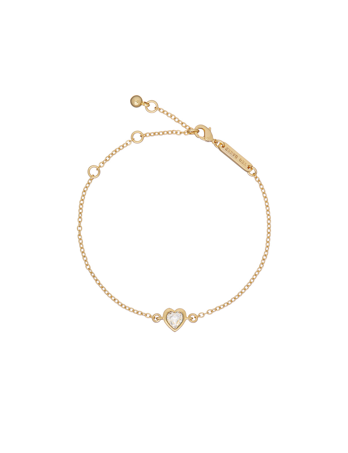 HANSAA: Crystal Heart Adjustable Bracelet