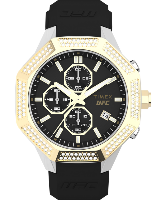 UFC King Two Tone 45mm Black Dial and Silicone Strap
